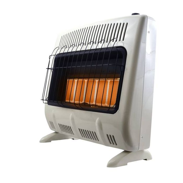 30,000 BTU Vent Free Radiant Propane Heater with Thermostat and Blower